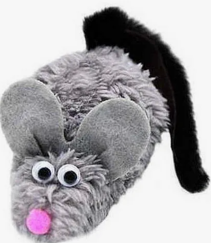 sh-07454 GoSi Игрушка для Кошект "Мышь-Полевка с милыми ушками,хвост Серая