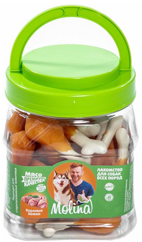 Molina лакомство для собак "Куриные ножки", 400 г