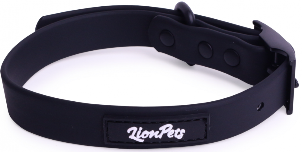 Ошейник из биотана LionPets с металлической пряжкой LPO-00520-1 (Чёрный) (Размер XL обхват шеи 40-65 см, ширина 2,5 см)