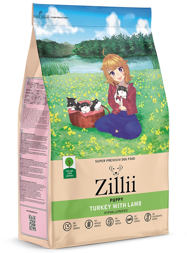 Корм ZILLII Puppy Сухой корм для ЩЕНКОВ Индейка с Ягнёнком