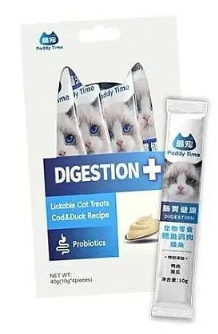 Лакомство пюре Paddy Time Digestive healthy для кошек и котят на основе Курицы, для Чувствительного пищеварения 40 г