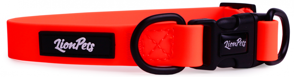 Ошейник из биотана LionPets с пластиковой пряжкой LPO-00530-4 (Оранжевый) (Размер S обхват шеи 19-28 см, ширина 2,0 см)