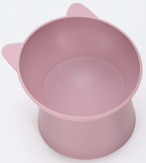 Миска для животных &laquo;КИСА&raquo;, 200 мл, покрытие софт-тач, пластик, лавандовая