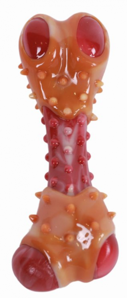 Игрушка для собак Карнивор кость, вкус бекона, красная 13.5 x 5.7 x 4.9