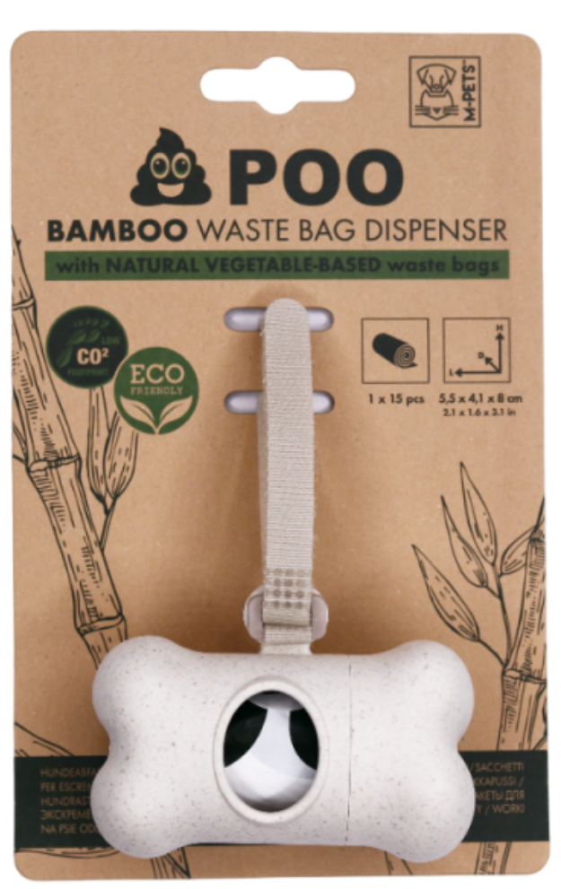 M-PETS Бокс с пакетами ECO для выгула собак, 15 шт