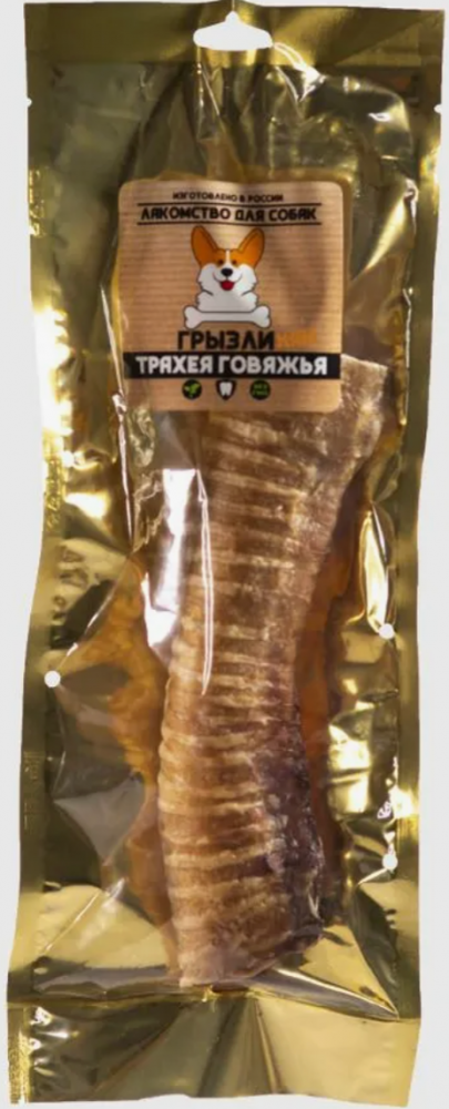 Лакомство для собак Грызли Хрустящая трахея 1 шт 80 г