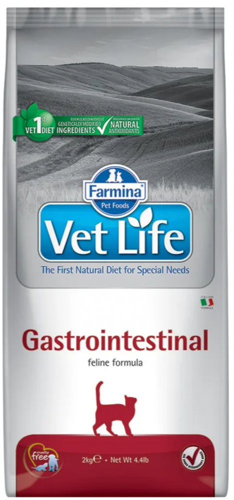 Корм для кошек Farmina VetLife желудочно-кишечных заболеваниях