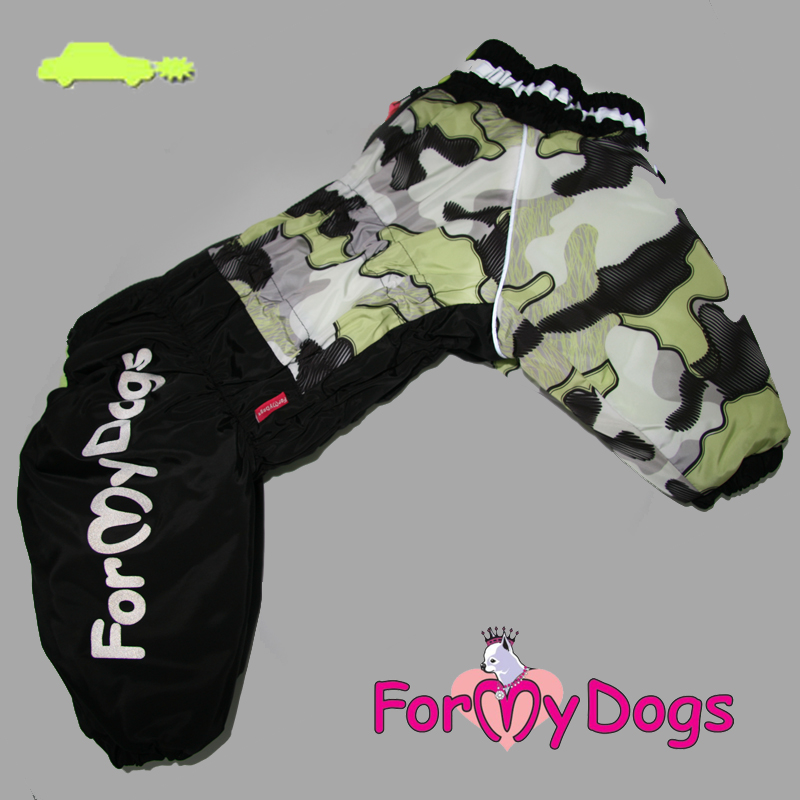 ForMyDogs Комбинезон ТЕПЛЫЙ черно-желтый камуфляж для мальчиков C2 60*80см