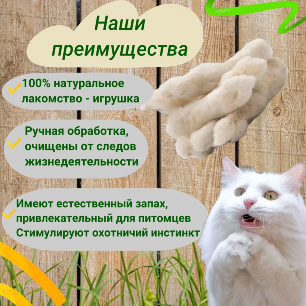 Лакомства Хрустик. Лапки кролика 5 шт