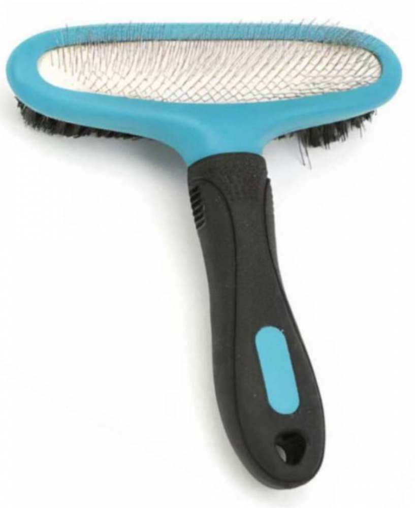 M-PETS Двусторонняя щетка-сликер (пуходерка) DOUBLE - SIDED SLICKER BRUSH, 15х17 см