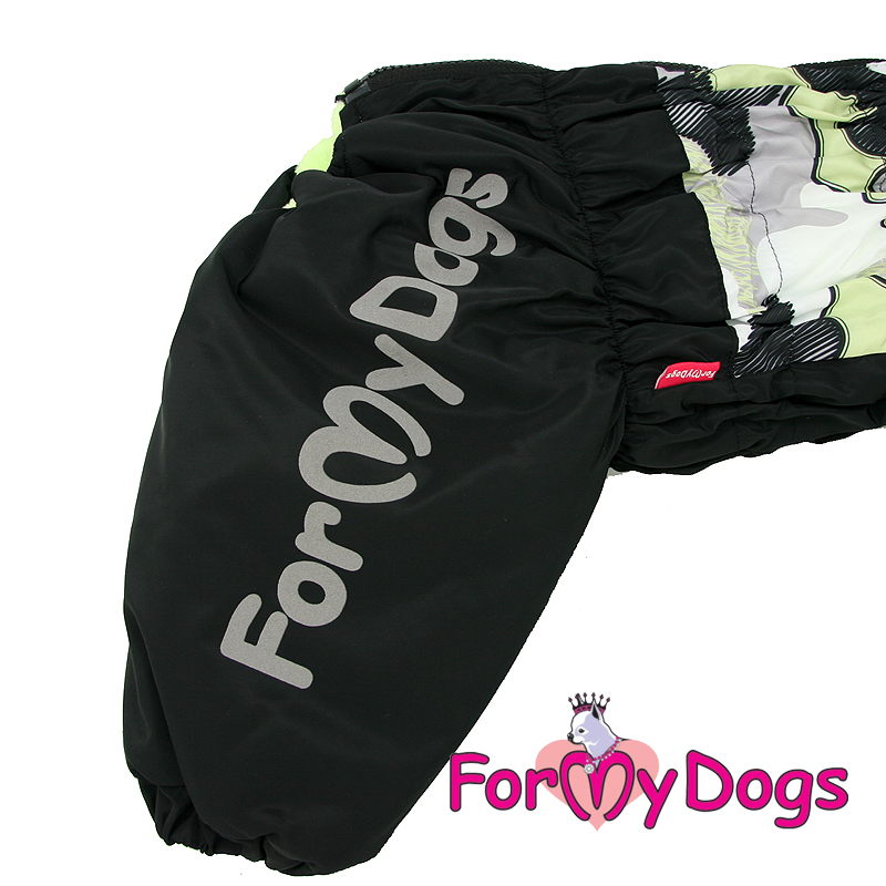 ForMyDogs Комбинезон ТЕПЛЫЙ черно-желтый камуфляж для мальчиков C2 60*80см